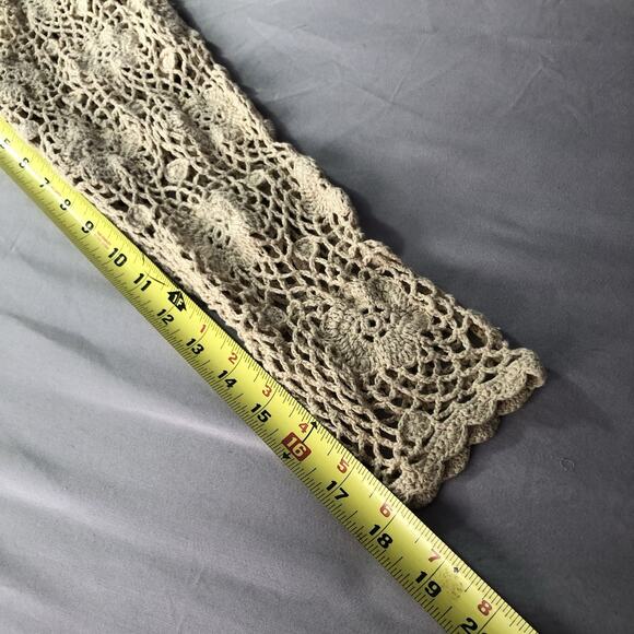 90s Vintage Crochet Top Size Medium Y2K Boho Beach Coastal Cowgirl Gilmore Girls - Picture 5 of 9